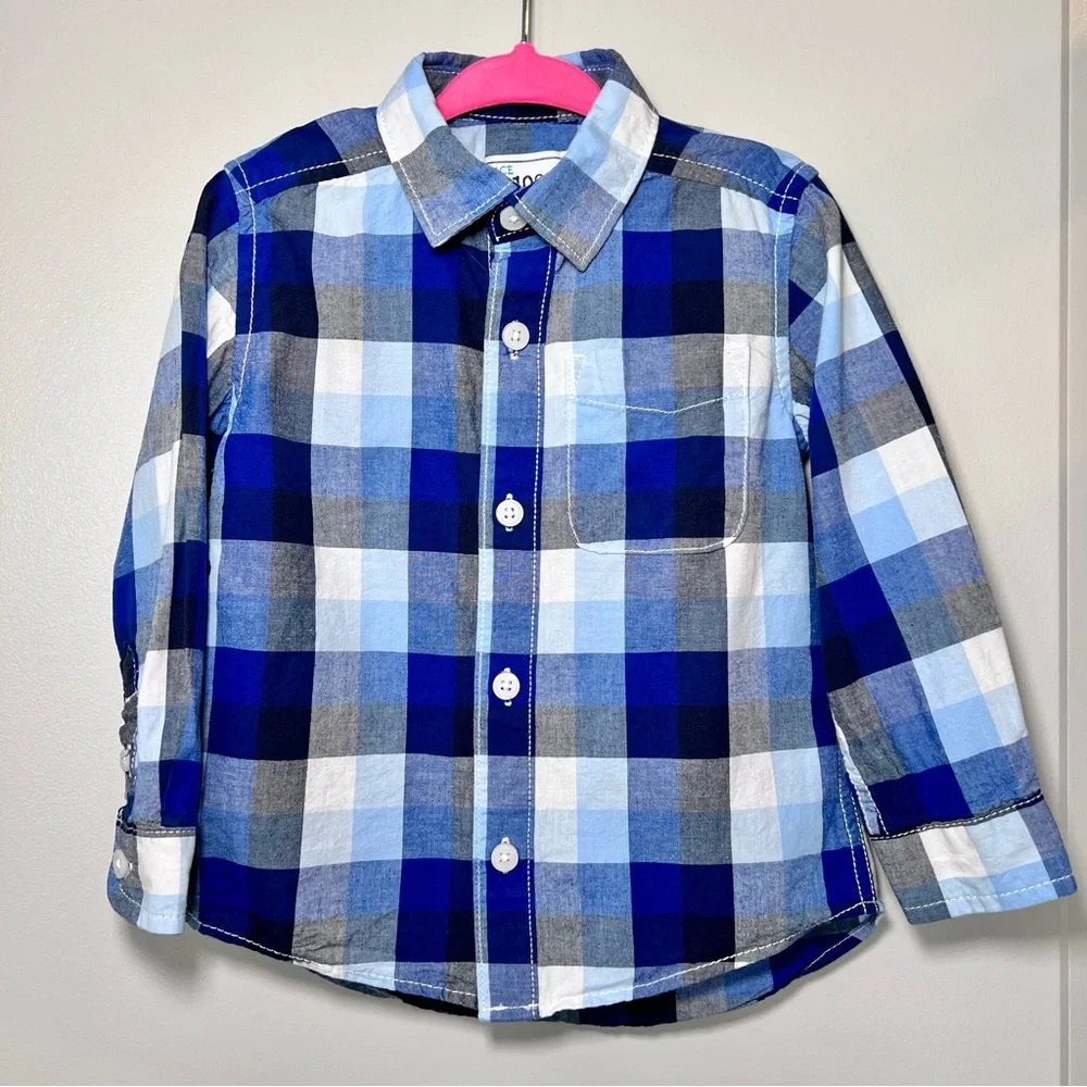 Boys 2T Plaid Button Up Shirt Set 3 Cotton Carter’s Children’s Place Kids R Us